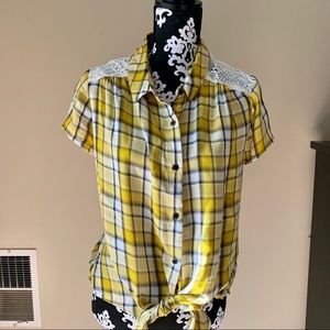 Black and Yellow Plaid Shirt